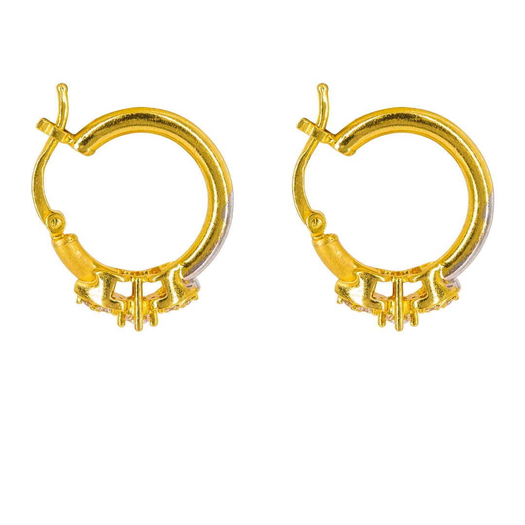 Star 22K Yellow Gold Earrings, Huggies 22kt Hoop Indian Bali Handmade  jewelry | eBay
